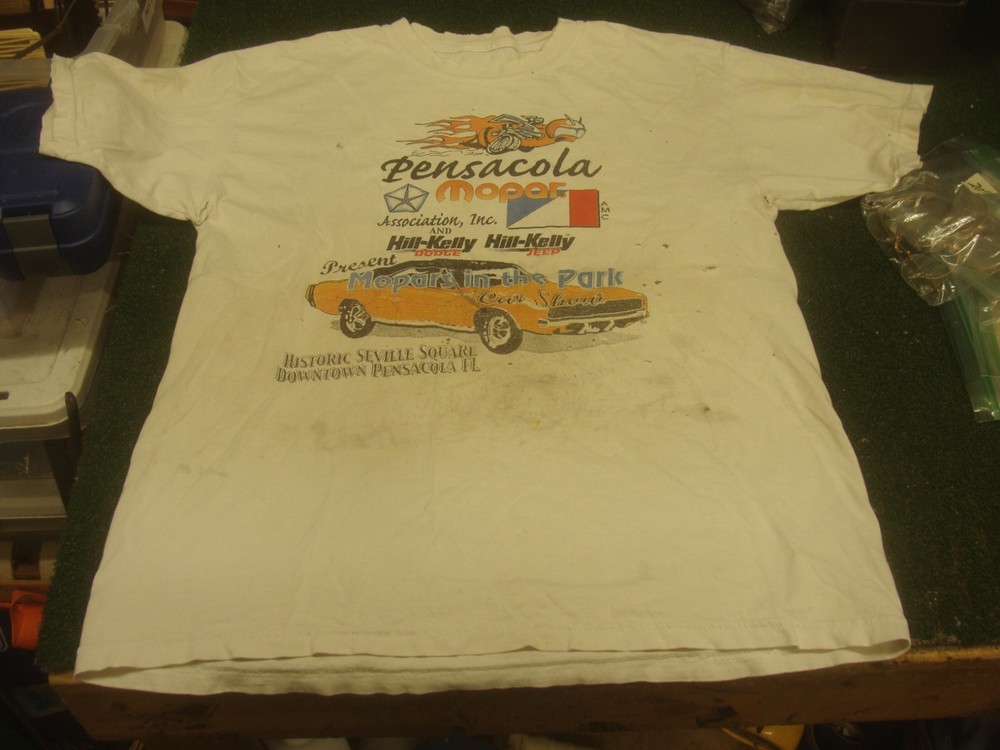 Mopar rare t shirt “Mopars in the Park” Pensacola Size: XL – read & see all