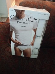 Calvin Klein Men White 3-Pack Slim Fit Crew Neck T-Shirt NB4013 Lg