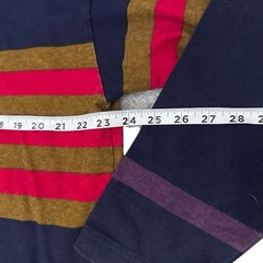 Vintage Americo Long Sleeve Mock Neck Shirt Me A Men’s L Navy Red Stripe 90s USA