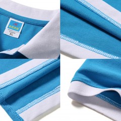 Contrast Color Lapel Short-sleeved POLO Shirt Fashionable Personalized Button Su