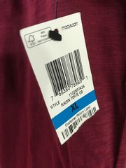 Alfani Mens Slim Fit Crew Neck Pocket T Shirt Tee Burgundy Gray Size XL NWT
