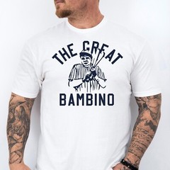 THE GREAT BAMBINO | New York Baseball Soft Ring Spun Pre-Shrunk Cotton T-Shirt