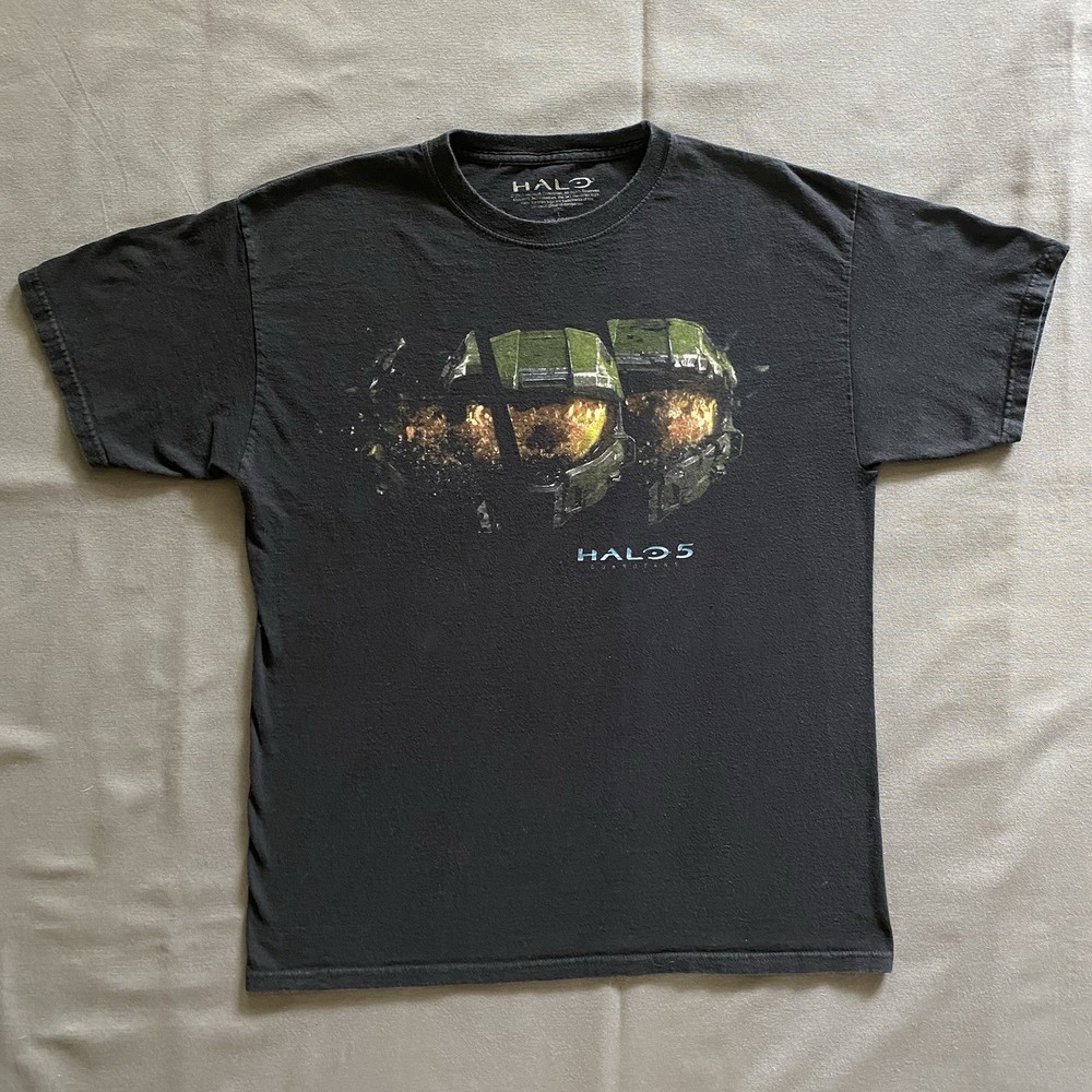 2010s Halo 5 Guardians T Shirt Mens Size Large Black Microsoft Video Game