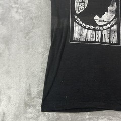 Vintage Oneita Shirt Mens Medium Black POW MIA 58044 Vietnam Double Sided Tee
