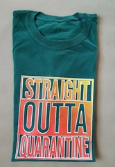 Straight Outta Quarantine Social Distancing Pandemic Graphic T-Shirts Large New