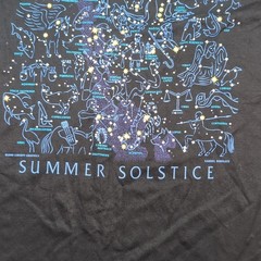 Vtg Y2K Discovery Channel Shirt Mens XL Double Sided Constellations Glows N Dark