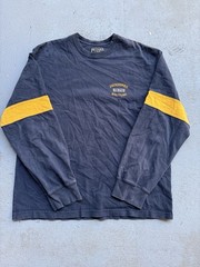Abercrombie & Fitch Wrestling Logo Men’s XL Navy Yellow Long Sleeve T-Shirt