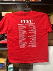 Fighting Crime Fighting Cancer Logo – Red TShirt Size: XLarge-New-Free Shipping