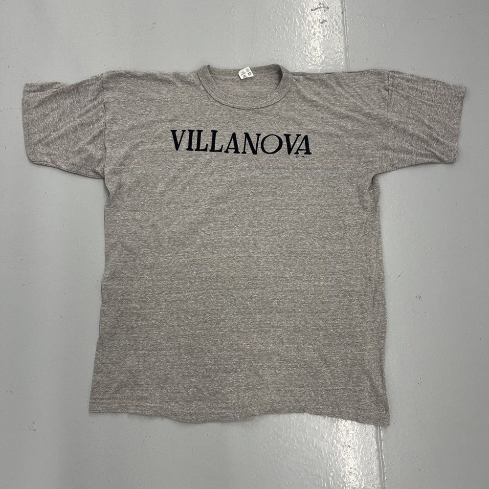 Vintage 80s Villanova Grey Champion Spellout T-Shirt 1980s