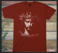 JESUS CROWN OF THORNS T SHIRT CHRISTIAN CROSS JESUS SAVES GOD IS GOOD