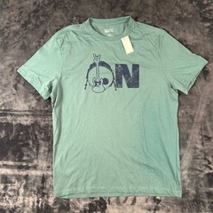 Cremieux Graphic T-Shirt Mens Large Green Rock On Guitar Drum Cotton Tee