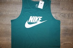 NWT NIKE Men’s Futura Tank Top Dark Teal Green White M L XXL