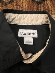 🟥🟥🟥 CARHARTT BRAND ENERGY SERVICES CANVAS LONG SLEEVE SHIRT MEN’S LARGE S207