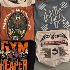 Lot of 8 The Lift Box Mens T-Shirt Pack Size 2XL Var. Images Weightlifting Gym