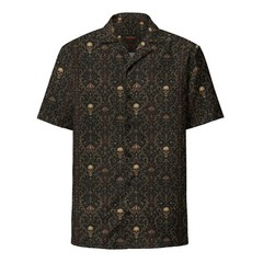 Midway of Death Button-Up Shirt Dark Resort Wear Occult Horror Carnival Shirt
