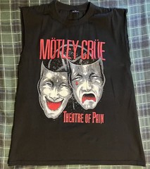 Vintage Motley Crue Sleeveless T Shirt Vintage Theater of Pain Grunge Era Evil L
