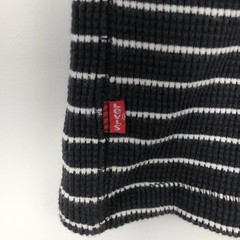Used Levi’s striped pattern henley neck thermal long-sleeve T-shirt waffle k…