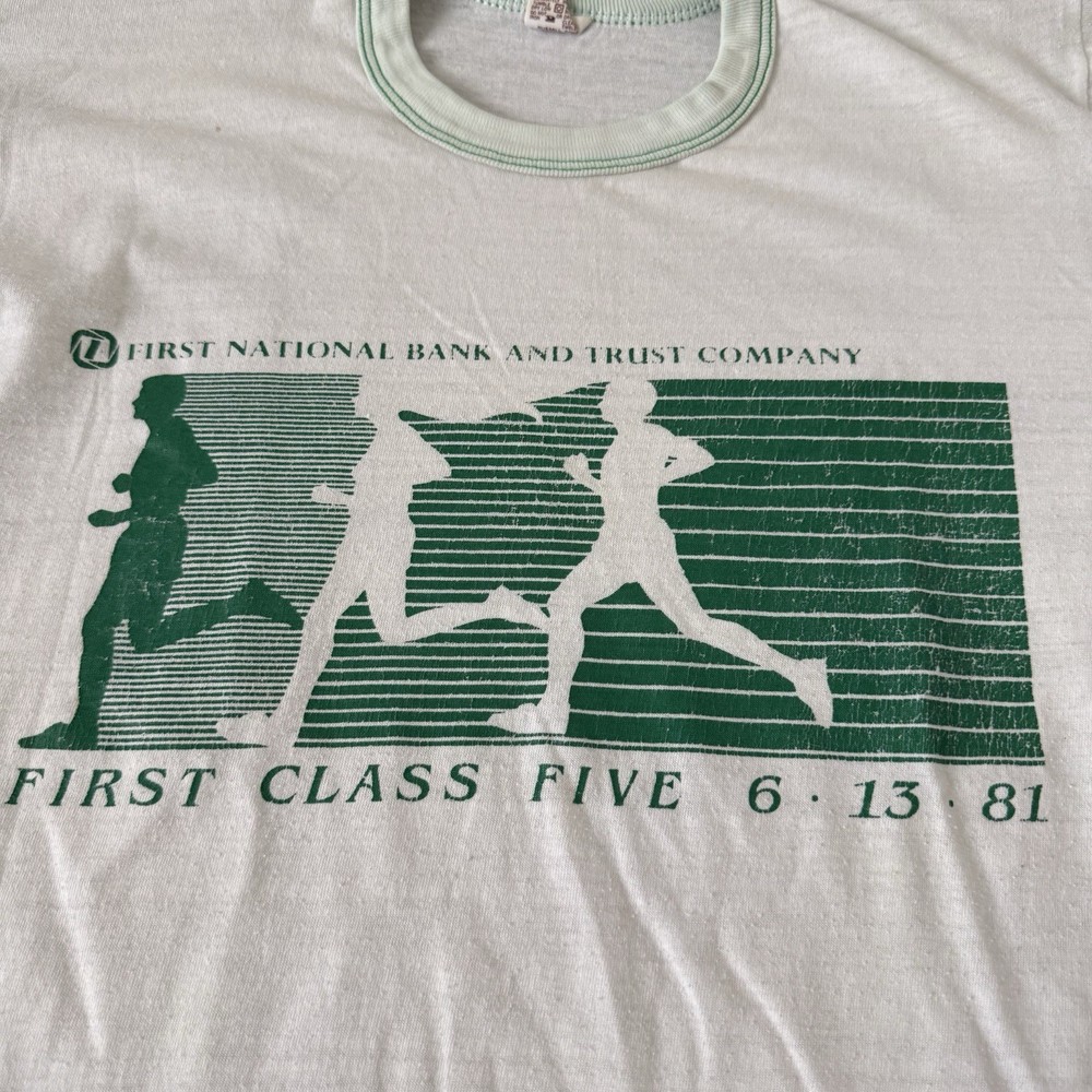 Vintage 1981 First Class Five Road Race T Shirt Russell Athletic USA Medium