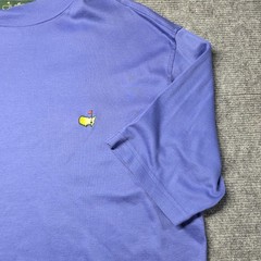Amen Corner Masters T Shirt Mens L Blue Golf Pima Cotton Double Mercerized