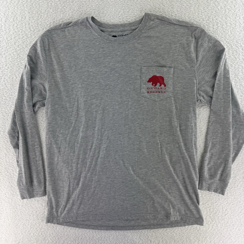 Onward Reserve UGA Georgia Bulldogs Sanford Stadium T Shirt XXL Long Sleeve Gray