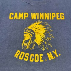 Vintage 50s Camp Winnipeg Roscoe New York Indian Head Graphic T-Shirt – Small