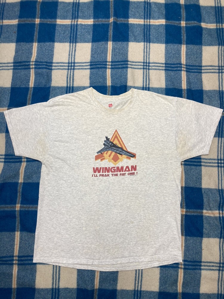 Funny parody t shirt Star Trek wingman dating bar shirt sex joke adult XL gray