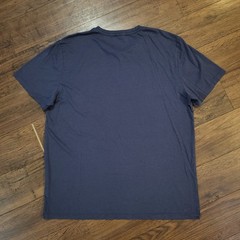 Marine Layer Signature Printed Pocket Tee Shirt Mens Marge M/L Indigo Navy Blue