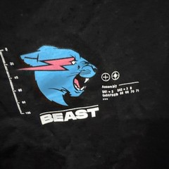 Mr. Beast Mens Black Short Sleeve T-Shirt Size M Pullover Solid Graphic Print