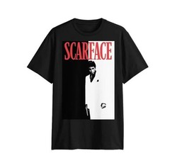 Scarface Tony Montana Al Pacino Men’s Poster Graphic Black Tee Shirt (S1)