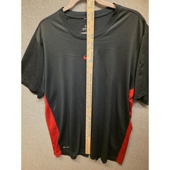 Nike Dri-FIT Mens XL Black Red Athletic Performance T-Shirt