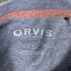 Orvis Shirt Mens Medium Blue Cotton USA Fishing Flag Short Sleeve Outdoor
