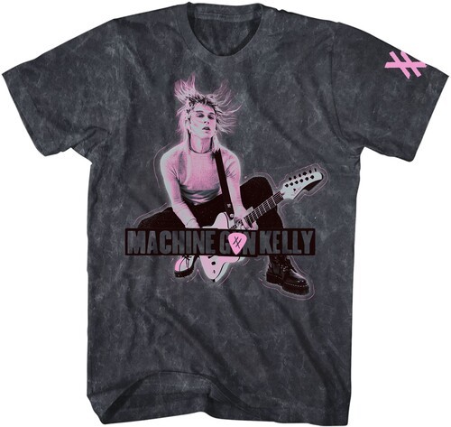 Machine Gun Kelly – MGK – Guitar Photo T-Shirt – XL Black Mineral Wash 33981072A