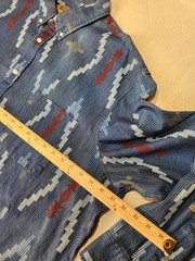 Foundry Men’s 3XLT Super Plush Aztec Prints Denim Button Down Long Sleeve Shirt