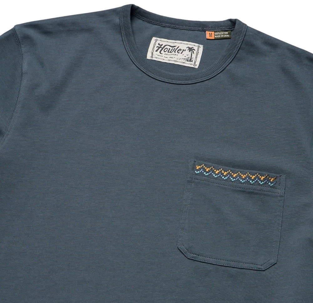 Howler Brothers Men’s S Spectrum Pocket T-Shirt Pull Over Dark Slate NWT