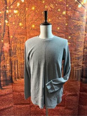 Jachs Men’s Long-Sleeve Waffle Thermal Crewneck in Steel Blue