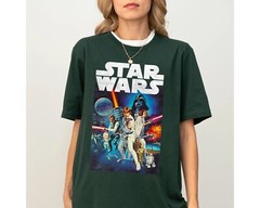 Star Wars Vintage Cast Poster T-Shirt Unisex Adult T-shirt Kid Tee 7164