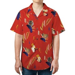 Tiger Red Hawaiian Shirt | Tony Montana | Scarface