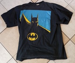 BATMAN Vintage 1988 DC Comics Black T-shirt Size One Size Fits All (Large)