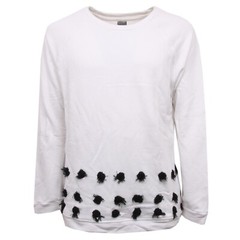 C7242 felpa uomo NEO MODENA bianco/nero pois sweatshirt man