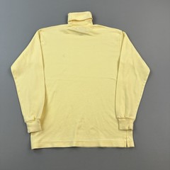 Vintage Ralph Lauren Shirt Mens Small Yellow Long Sleeve Tutrtleneck Preppy 90s
