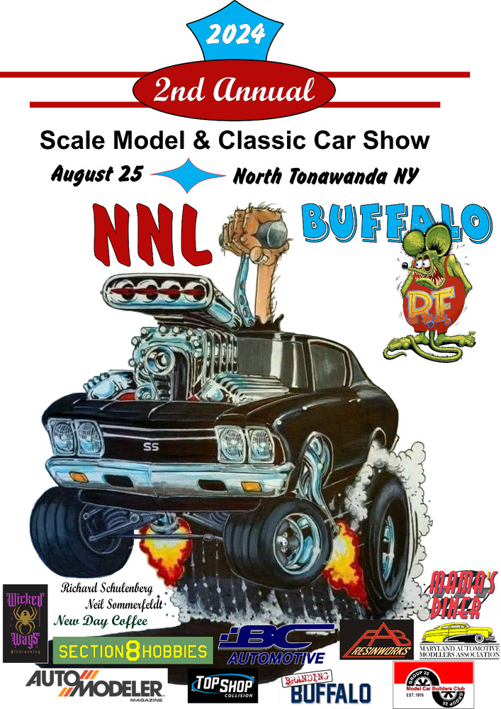 NNL Buffalo Model Car Show 2024 Commemorative Tee shirt Medium – 3X Large