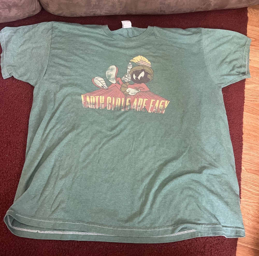 Looney Tunes T Shirt Marvin The Martian Earth Girls Are Easy SINGLE STITCHED XL