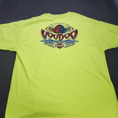 Harley Davidson Mens 2XL Neon Yellow Voodoo New Orleans Graphic Pocket T-Shirt