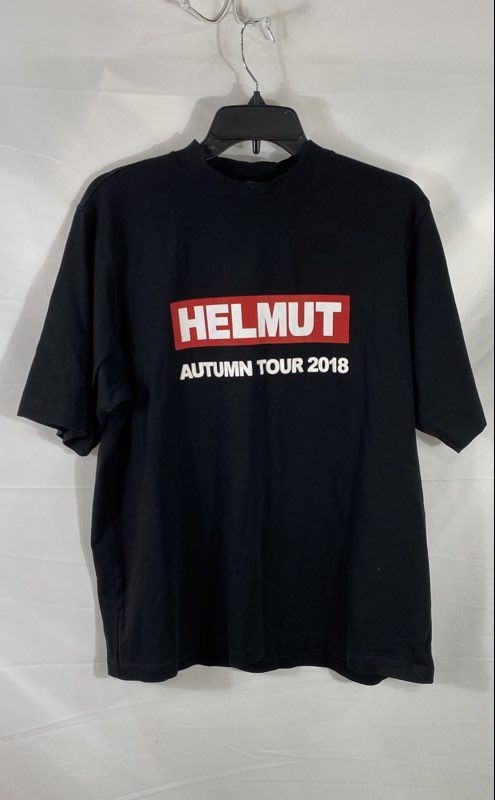 Helmut Lang Autumn Tour 2018 Graphic T-Shirt Black Cotton Sz M
