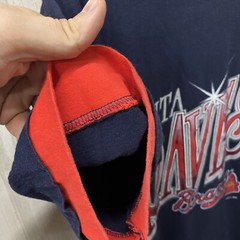 Vtg Salem Sports Atlanta Braves Double Cuff Blue T Shirt 1994 Single Stitch XL