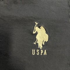 U.S. Polo Assn V Neck T-Shirt Mens Medium #3 Big Pony Embroidered Yellow Stripes