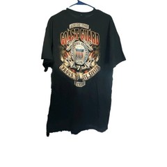 NWOT Gildan Custom Printed shirt Coast Guard Veteran Military Size S ~ #65