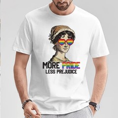 More Pride Less Prejudice Tee, LGBTQ+ Gay Proud Ally Tee, Pride Month T-shirt