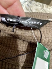 NWT Men’s XL Travis Mathew Waffle Knit Crew Souvenir Stand Shirt Espresso