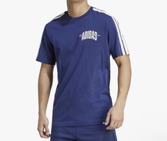adidas Men’s Collegiate Script Graphic T-Shirt, Dark Blue, Medium/Tall